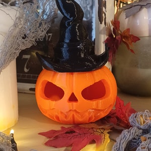 Calabaza de Halloween / Vela de té / Decoración / Impresión 3D