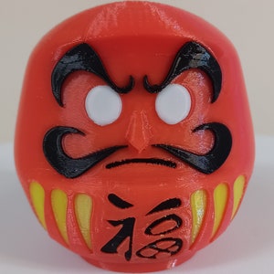 3D Gedruckte Daruma-Puppe | Japanische Wunschpuppe | Neujahr | Tor machen | Glücksbringer