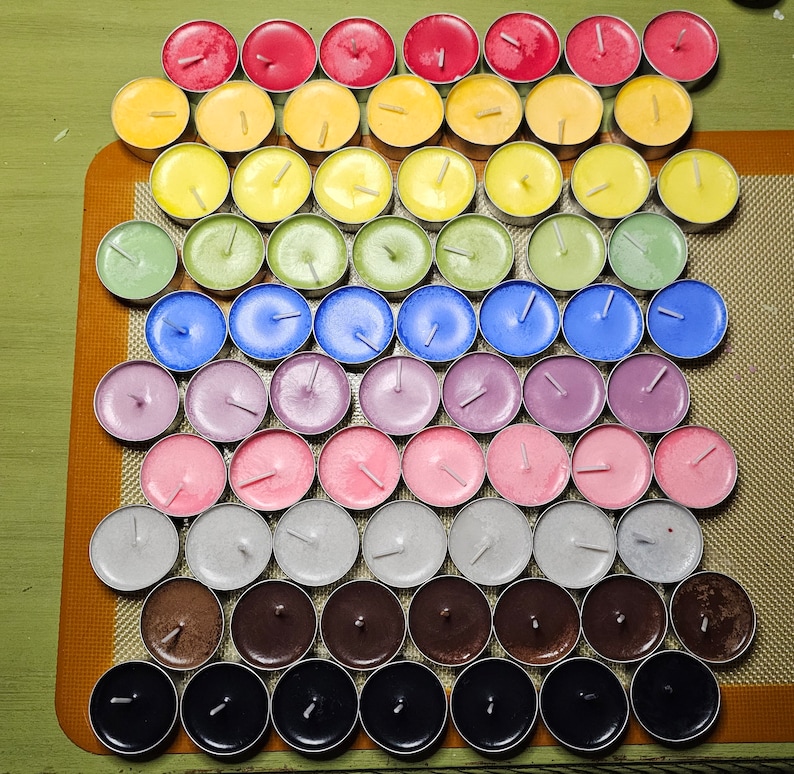 COLOR Tealight Candles Etsy