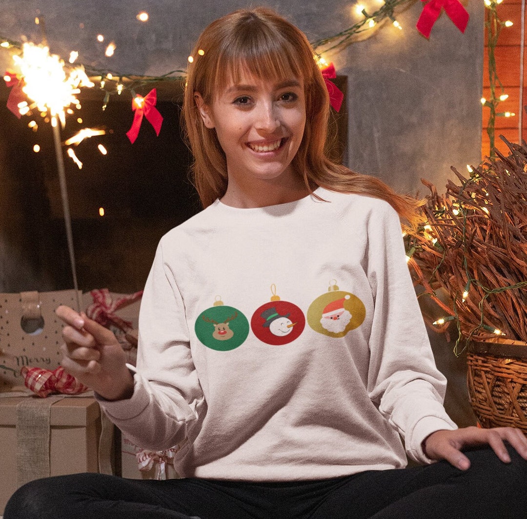 Funny Sweatshirt With Christmas Motifs as a Gift for Friends Etsy