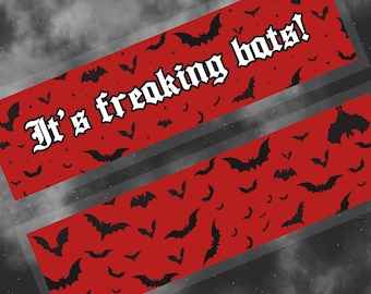 Goth Bat Bookmark: Freaking Bats Laminated Reader Gift