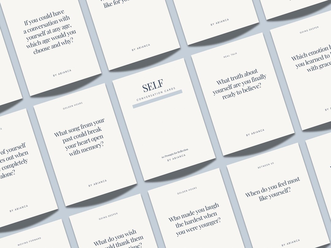 Self Reflection Printable Conversation Cards Birthday Gift for Her New ...