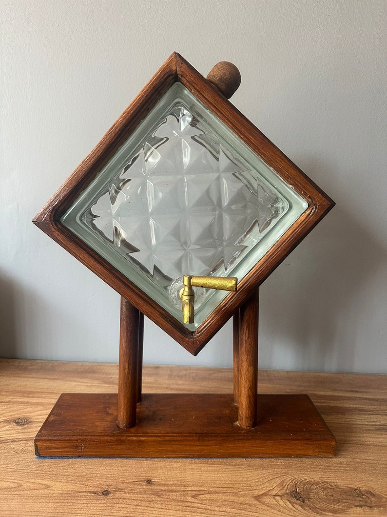 Wooden Whisky Dispenser, Home Bar, Bourbon Decanter , Drink Dispenser