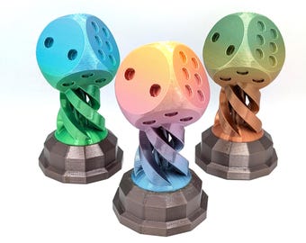 D6 Dice Trophy Ornament Board Game Accessories  winner 1st player (City 17) Rainbow