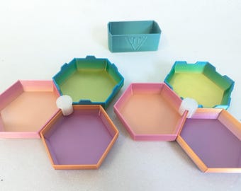 Pocket Trays - stackable token counter board game accessory pot (City 17)