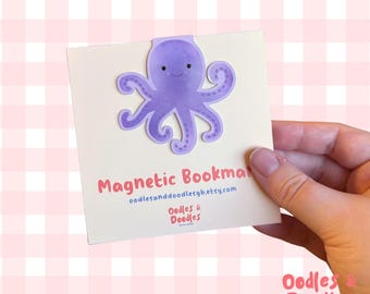 Octopus Magnetic Bookmark: Laminated Under-the-Sea Page Marker