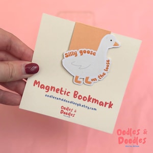 Silly Goose Magnetic Bookmark - Cute Gift for Readers