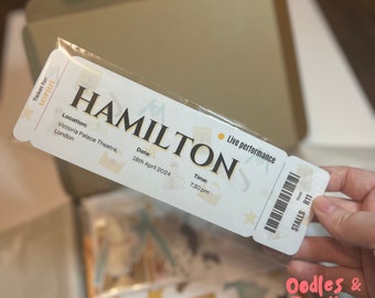 Hamilton Custom Theatre Ticket | Musical-Themed Gift | Custom Gift | Surprise Ticket | Birthday | Theatre Gifts