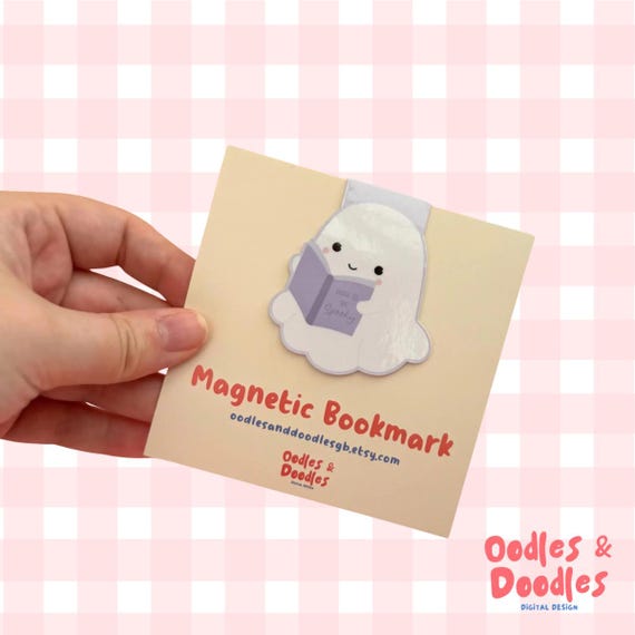 Reading Ghost Magnetic Bookmark: Spooky Halloween Page Marker