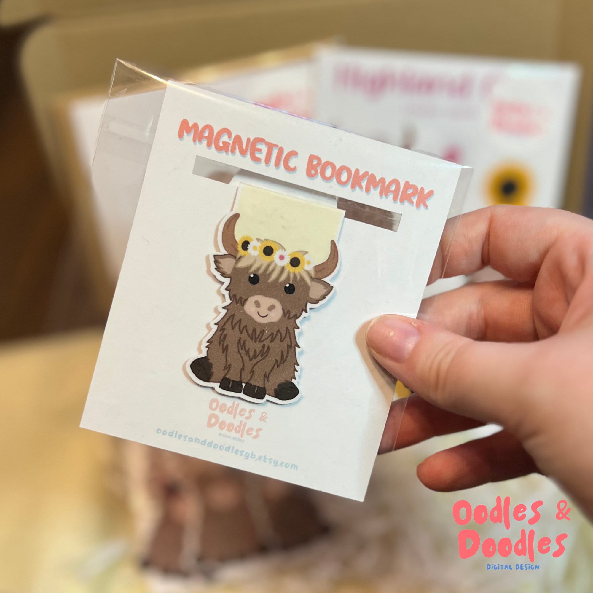 Highland Cow Magnetic Bookmark | Cute Gift | Gift | Birthday | Page Marker | Gift for Reader | Bookworm | Reading Accessories | Cow Lover