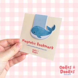 Blue Whale Magnetic Bookmark – Ocean Lover Gift