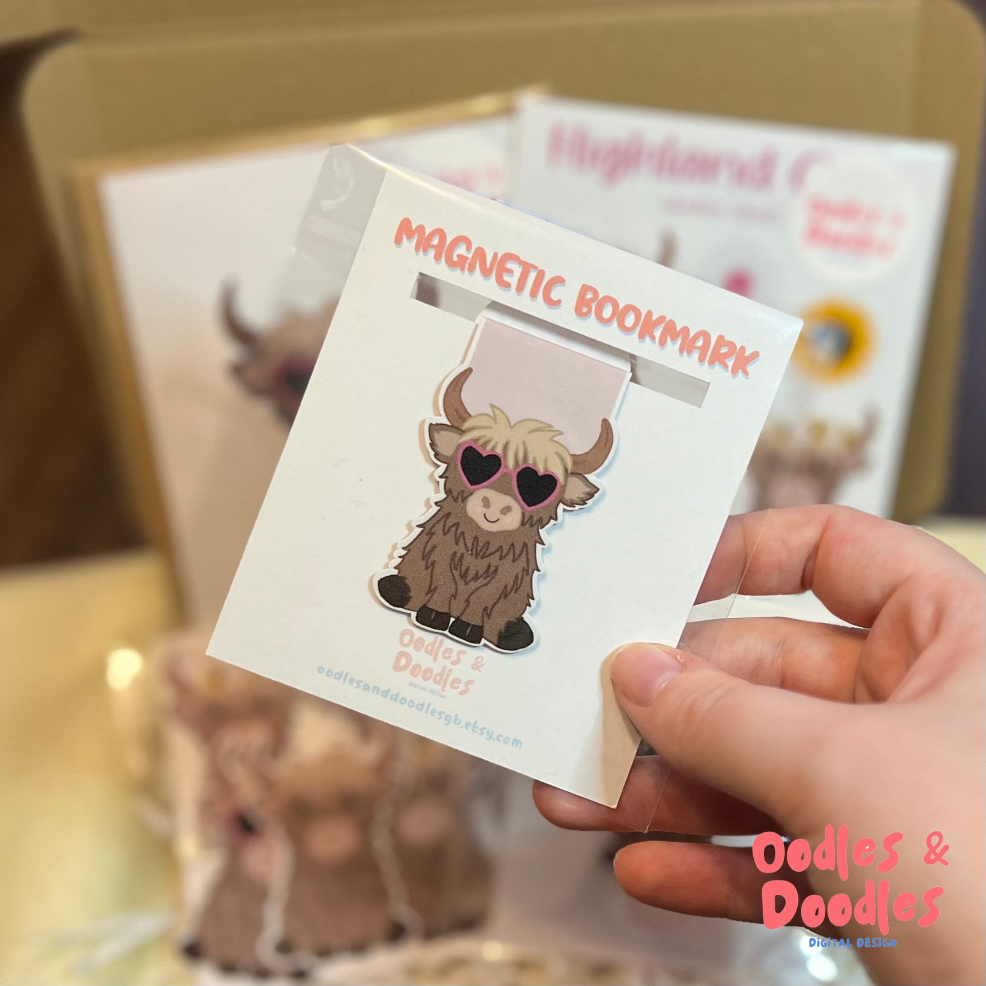 Highland Cow Magnetic Bookmark | Cute Gift | Gift | Birthday | Page Marker | Gift for Reader | Bookworm | Reading Accessories | Cow Lover