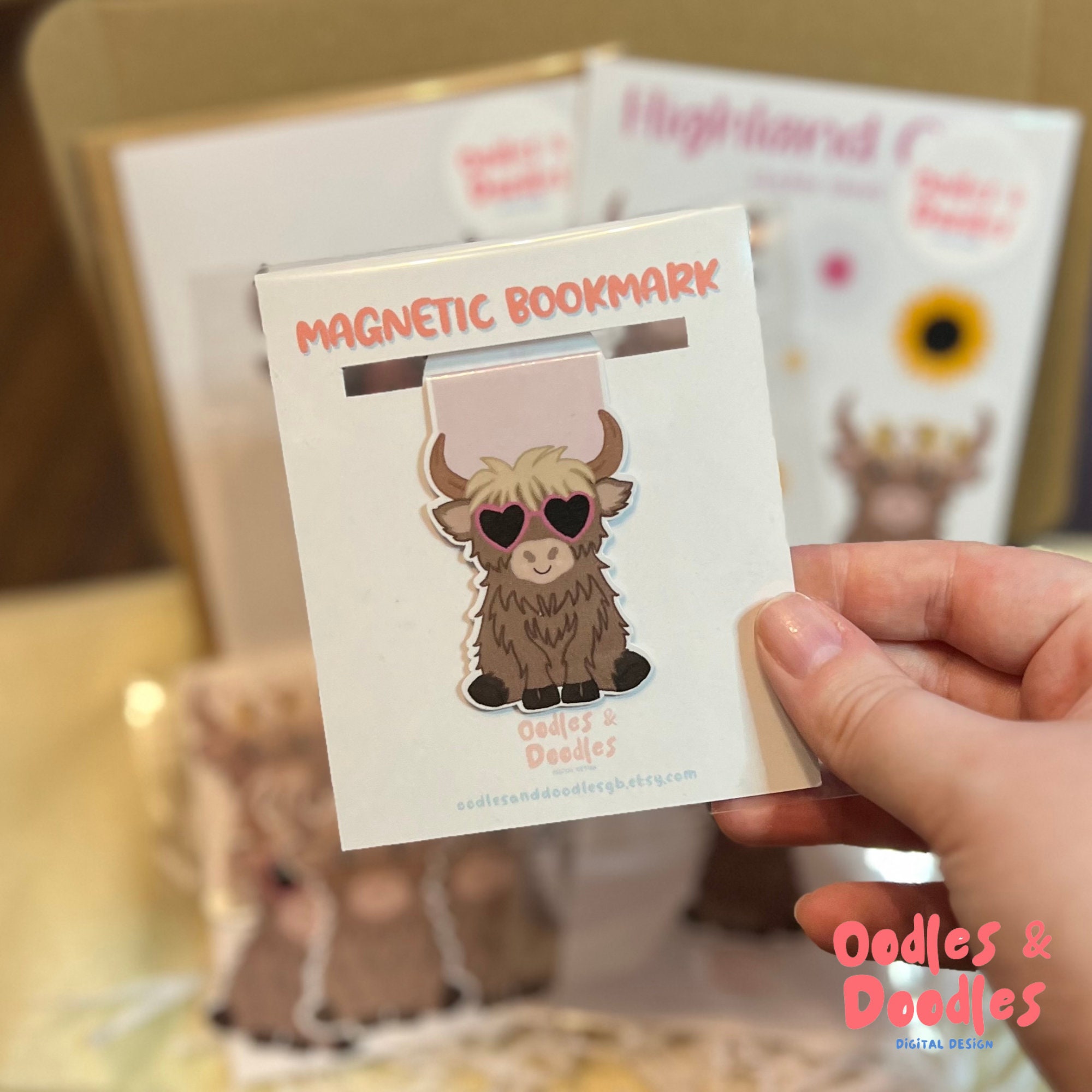 Highland Cow Magnetic Bookmark | Cute Gift | Gift | Birthday | Page Marker | Gift for Reader | Bookworm | Reading Accessories | Cow Lover