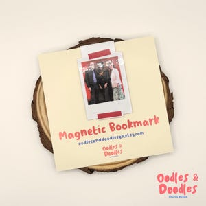 Benutzerdefinierte Polaroid magnetische Lesezeichen | Personalisierte Lesezeichen | Lese Accessoire | Geschenk für Bücherwurm oder Leseratte | Strumpffüller | Foto Geschenk