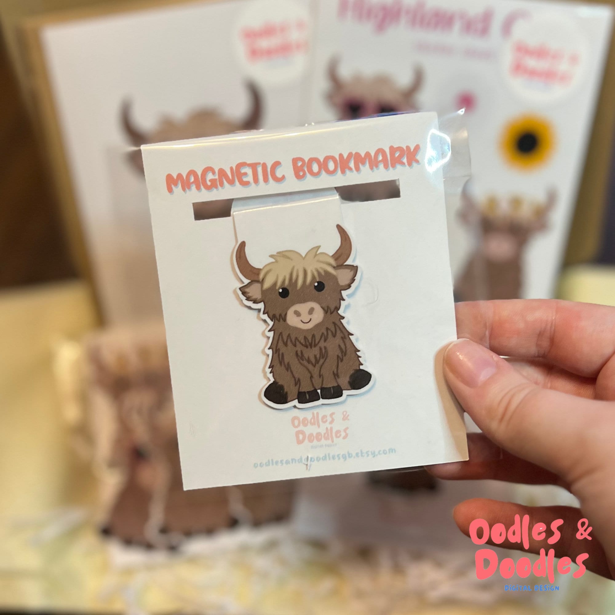 Highland Cow Magnetic Bookmark | Cute Gift | Gift | Birthday | Page Marker | Gift for Reader | Bookworm | Reading Accessories | Cow Lover