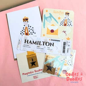 Hamilton Musical Gift Box: Stickers, Bookmark & Custom Ticket