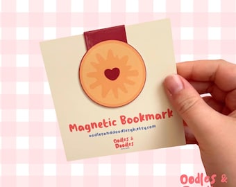 Jammie Dodger Biscuit Magnetic Bookmark: Bookworm Gift
