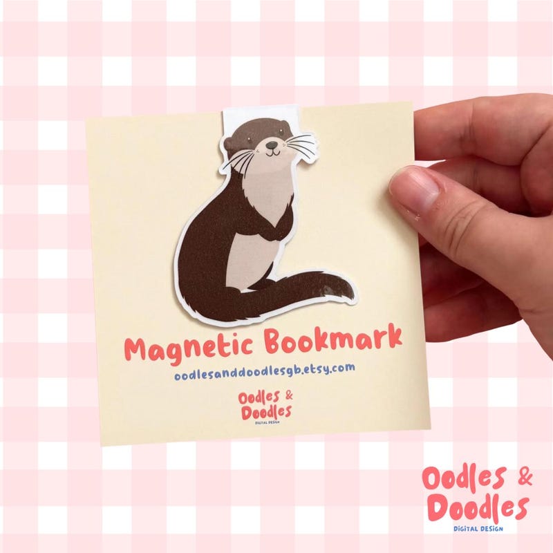 Magnetic Bookmark Otter - Etsy