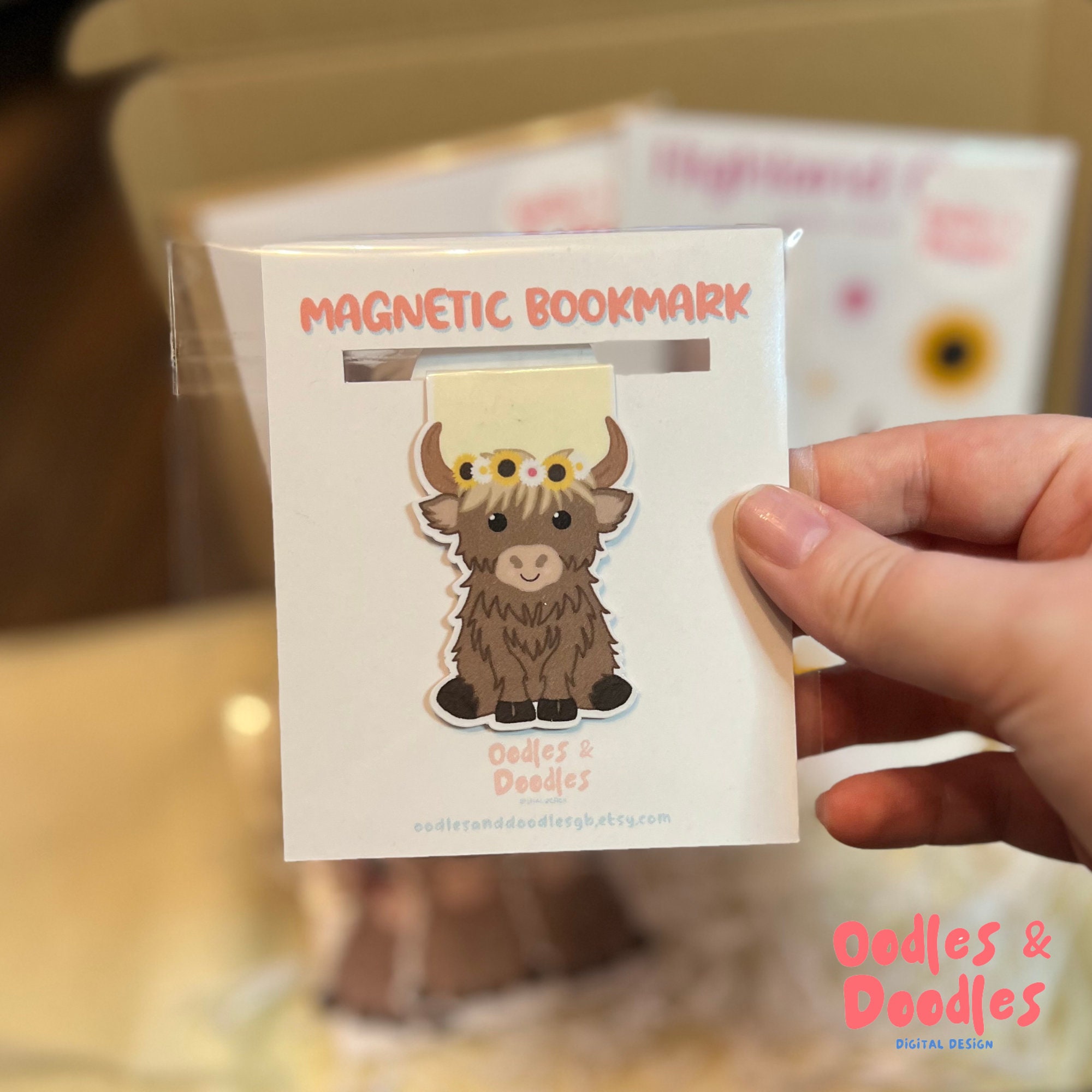 Highland Cow Magnetic Bookmark | Cute Gift | Gift | Birthday | Page Marker | Gift for Reader | Bookworm | Reading Accessories | Cow Lover