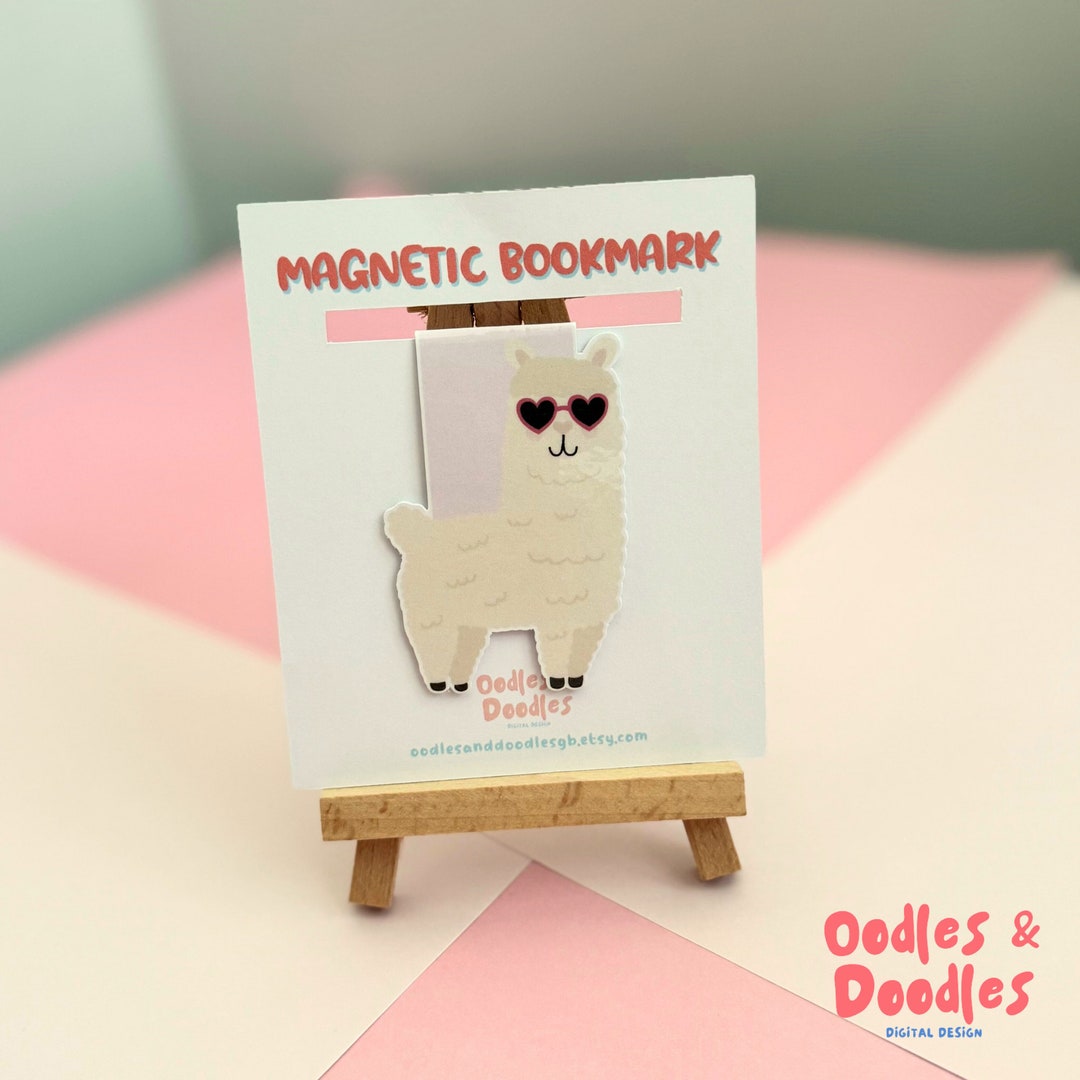 Alpaca Magnetic Bookmark | Cute Llama Gift for Readers - Etsy UK