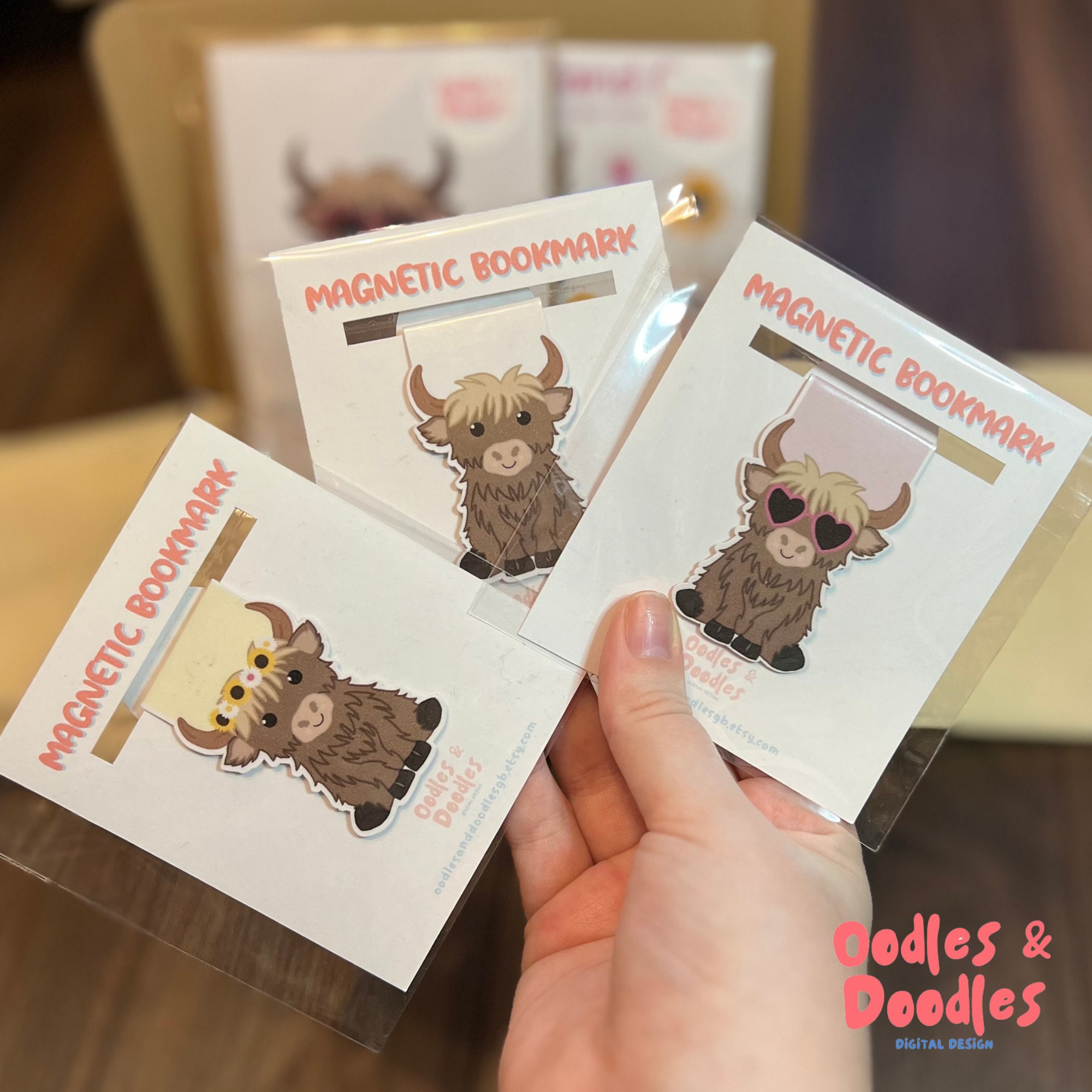 Highland Cow Magnetic Bookmark | Cute Gift | Gift | Birthday | Page Marker | Gift for Reader | Bookworm | Reading Accessories | Cow Lover