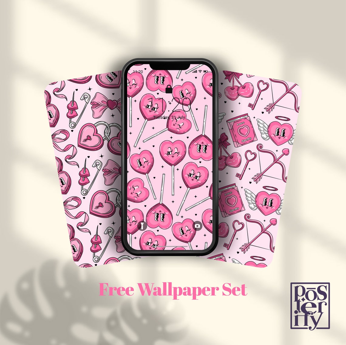 Free Wallpaper, Printable Lovers Day Gift Art Print Set of 3 Large ...