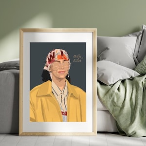 Billie Eilish Portrait with Text Variations | Printable Wall Art | Music-Inspired Illustration