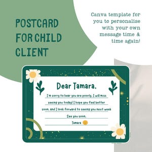 Mensagem de cartão postal de terapia personalizada para crianças DOWNLOAD DIGITAL