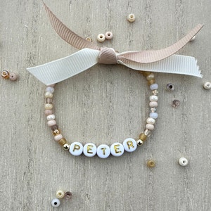 Pulsera con nombre conmemorativo, un homenaje a su ser querido, pulsera del recuerdo, regalo de duelo, personalizada con el nombre o las iniciales del ser querido