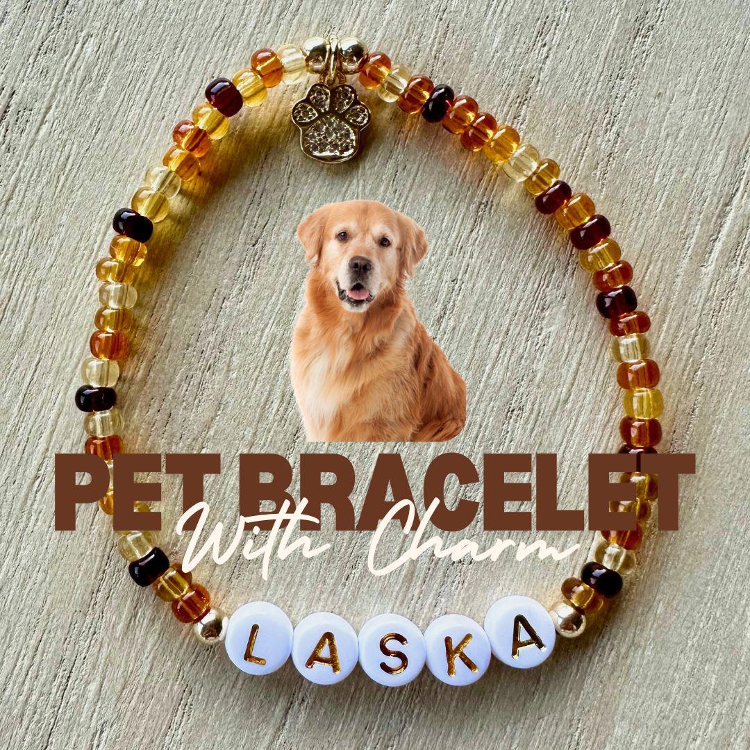 Personalized Pet Charm Bracelet Memorial Dog Custom Jewelry Remembrance ...