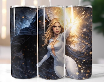 Botella de agua de 20 oz de Mujer Invisible y Capa y Puñal de Los Cuatro Fantásticos