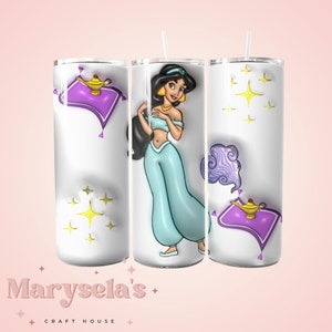 Jasmine 20oz Tumbler, Disney 20 oz Tumbler, Disney Gifts, Disney Aladdin