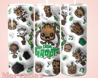 Vaso Baby Groot de 20 oz, botella de agua Guardianes de la Galaxia