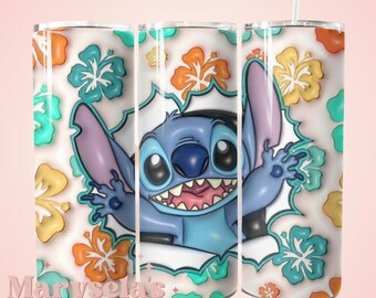 スティッチ 20 オンス タンブラー、リロ アンド スティッチ タンブラー、カスタム ディズニー タンブラー