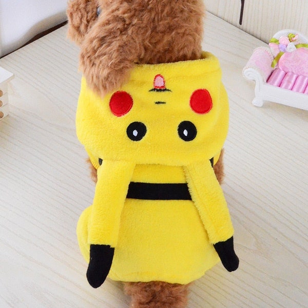 แจ็คเก็ตฤดูหนาวสัตว์เลี้ยง Pikachu น่ารัก