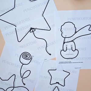 Numbers and Monthly baby milestone Tricotin Bundles For French Knitting Icord Patterns Bending Wire Art little prince stars fox and rose