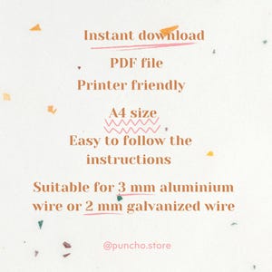 Cute Nursery Wall Hanging Shapes For Bending Wire Art, Tricotin Bundles For French Knitting, I-cord Printable Template, Kids Room Decoration instructions for downloading