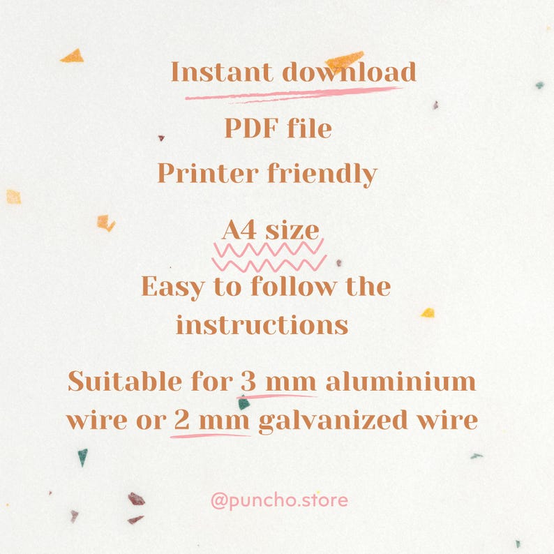 Cute Nursery Wall Hanging Shapes For Bending Wire Art, Tricotin Bundles For French Knitting, I-cord Printable Template, Kids Room Decoration instructions for downloading