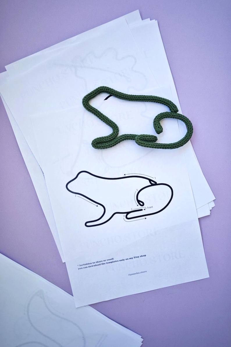 Wire Frog Pattern Wire Art Forest Animal Templates, I-cord Knitting Pattern (digital ...