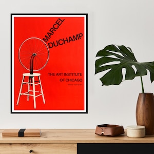 Beautiful Vintage Poster Marcel Duchamp Chicago Institute Of Art / Art Print