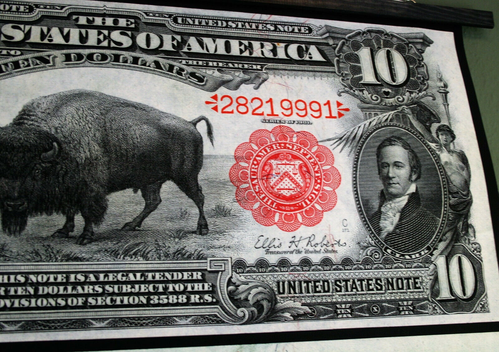 Antique 1901 'bison Bill' Canvas Print: Vintage Wall Decor (36