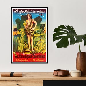 Beautiful Vintage Poster Le Grand Magic Circus Colonial Chronicles l Art  Print