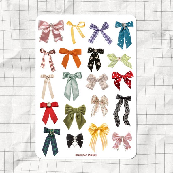 Simple Bow Sticker Bow Stickers - Etsy