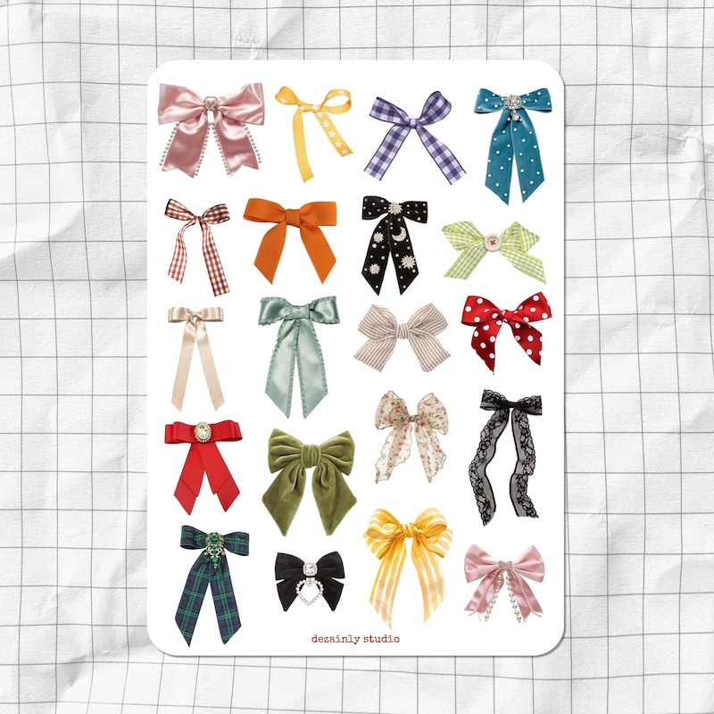 Paper Bow Sticker Bow Stickers - Etsy