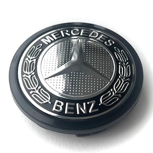 4 enjoliveurs de centre de roue de 75 mm / 65 mm pour jantes mercedes 2,95 pouces