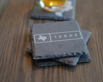 Texas Slate Coaster Set (Mix and Match Your Set!)