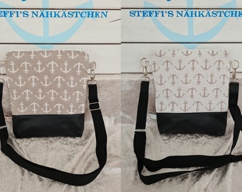 Umhängetasche „Steffi“ Anker beige / Gurtbandtasche / Schultertasche
