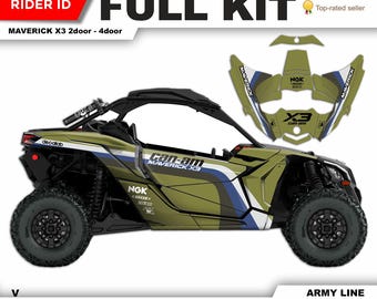 Can Am Maverick X3 Graphics Kit: Super Durable Decals, Chrome/Holographic