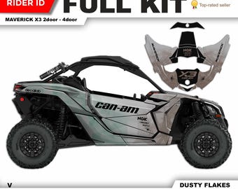 CAN AM Maverick X3 Graphics Kit: Durable Decals, Chrome/Holographic