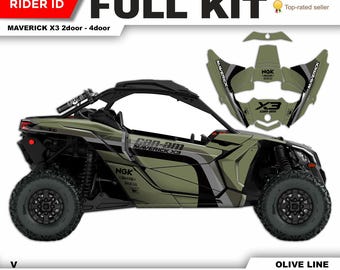 Can Am Maverick X3 Graphics Kit: Super Durable Decals (Chrome/Holographic)